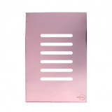 Placa p/ 6 Interruptores (especial) 4x2 - Novara Glass Ouro Rose 
